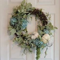 Diane Teal Fall Wreath Floral Arrangements