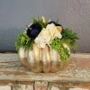 Diane 7" Gold Decorated Pumpkin