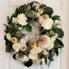 Diane 24" Fall Wreath With Champagne And Gold Pumpkins