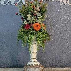 Diane Floral Arrangements 11" Fall Candle Topper