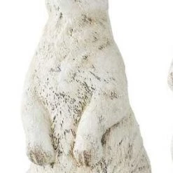 K&K Interiors Medium White Resin Bunny (Various Styles) Home Accents