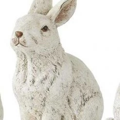 K&K Interiors Medium White Resin Bunny (Various Styles) Home Accents