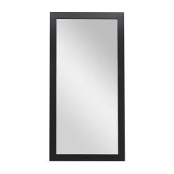 UMA Black Wood Contemporary Wall Mirror