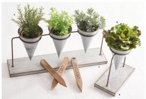 K&K Interiors Mini Herb In Pots (Various Styles) 7 K&K Interiors Mini Herb In Pots (Various Styles)