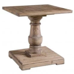 Uttermost Chunky Leg Solid Wood Accent Table Accent Furniture