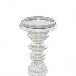 UMA Glass Distressed Candleholders, Set Of 2