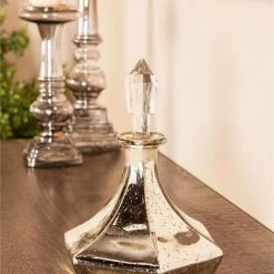 UMA Silver Glass Glam Decorative Jars, Set Of 3