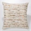 Saro Foil Print Faux Fur Pillow, Gold