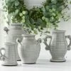 K&K Interiors Home Accents Gray Ceramic Vase (Various Sizes And Styles)