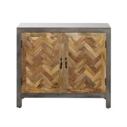 UMA Brown Wood Rustic Cabinet