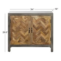 UMA Brown Wood Rustic Cabinet