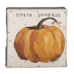 Round Top Collection Fall Home Decor Little Pumpkin Mini Canvas Print