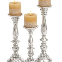 UMA Aluminum Candleholders, Set Of 3