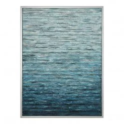 Uttermost Filtered Blues Hand Painted Canvas Paintings & Prints