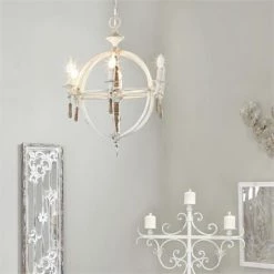 UMA Chandeliers White Circle Metal Chandelier