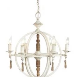 UMA Chandeliers White Circle Metal Chandelier
