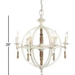 UMA Chandeliers White Circle Metal Chandelier