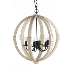A&B Home White Orb Chandelier