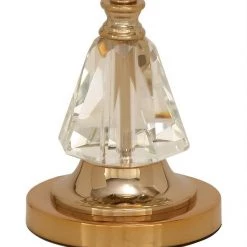 UMA Glam Style Copper Metal & Crystal Glass Buffet Lamp