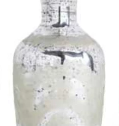 K&K Interiors Mercury Glass Bud Vase With Etching (Various Styles)