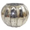 A&B Home Home Accents Mercury Glass Ribbed Round Vase