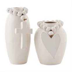 Mud Pie Home Accents Vase With Beads (Various Styles)