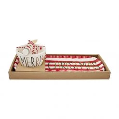 Mud Pie Kitchen Decor Christmas Tray & Dip Set