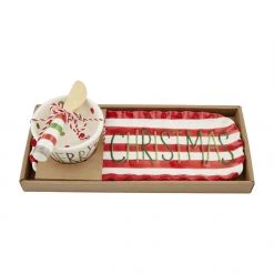 Mud Pie Kitchen Decor Christmas Tray & Dip Set