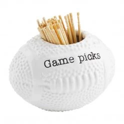 Mud Pie Fall Toothpick Holder Set With Sentiment (Various Styles) Kitchen Decor