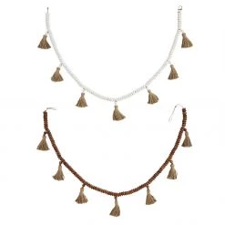 Mud Pie Beaded Tassel Garland (Various Colors) Wreaths & Garlands