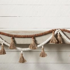 Mud Pie Beaded Tassel Garland (Various Colors) Wreaths & Garlands