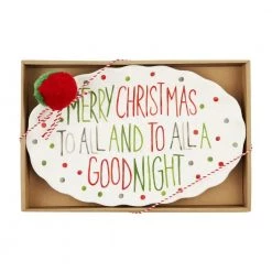 Mud Pie Christmas Tray, "To All A Good Night" Decorative Trays & Risers