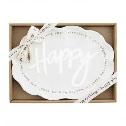 Mud Pie Home Accents Happy Definition Plate