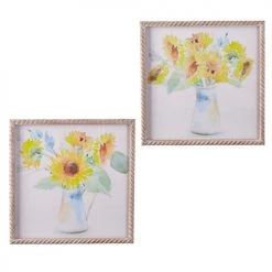 RAZ Imports Sunflower In Pitcher Framed Wall Art (Various Styles)