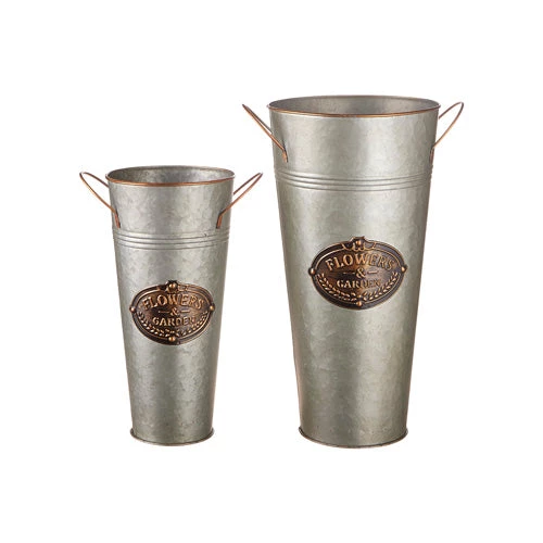 RAZ Imports Handled Flower Bucket (Various Sizes) Home Accents 1 RAZ Imports Handled Flower Bucket (Various Sizes) Home Accents