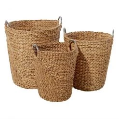 UMA Tan Seagrass Natural Storage Basket (Various Sizes) Vases, Bottles, & Containers