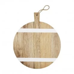 Mud Pie Wood Strap Lazy Susan Home Accents