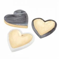 Mud Pie Decorative Trays & Risers Marble Heart Trinket Tray (Various Colors)