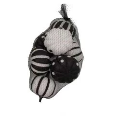 K&K Interiors Glitter Black & White Pumpkins, Bag Of 8