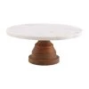 Mud Pie Home Accents Marble Wood Pedestal