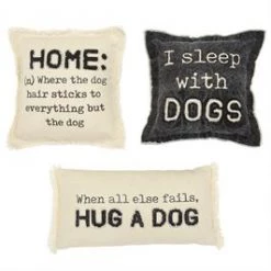 Mud Pie Washed Canvas Dog Pillow (Various Styles)