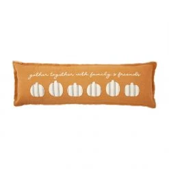 Mud Pie Pillows Stripe Pumpkin Long Pillow