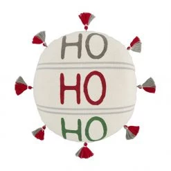 Mud Pie Round Christmas Pillow (Various Styles)