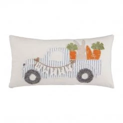 Mud Pie Bunny Truck Pillow