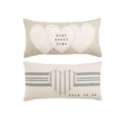 Mud Pie Heart Applique Pillow (Various Styles) Pillows