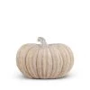 K&K Interiors Tan Resin Ribbed Pumpkin, Short