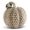 K&K Interiors Resin Antique Gold Rivit Textured Pumpkin