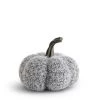 K&K Interiors Pumpkins Black & White Knit Pumpkin (Various Sizes)