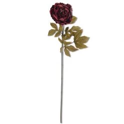 K&K Interiors 30" Peony Stem, Burgundy