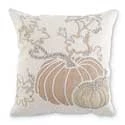 K&K Interiors White Pumpkin Embroidered Pillow